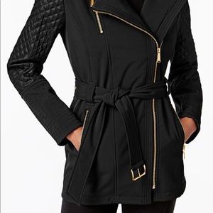 Michael kors Asymmetrical Quilted-Sleeve Coat